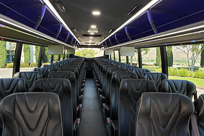 St. Petersburg Charter bus service seating