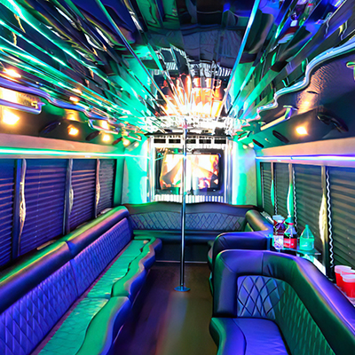 fancy limo bus