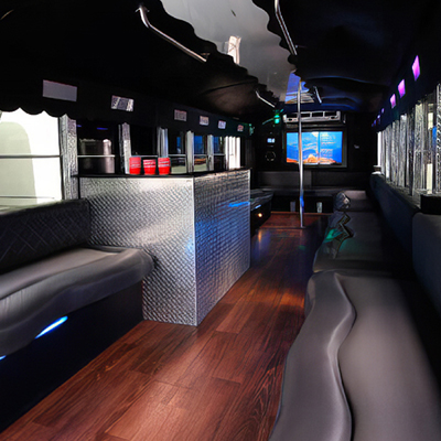 luxurious limo bus