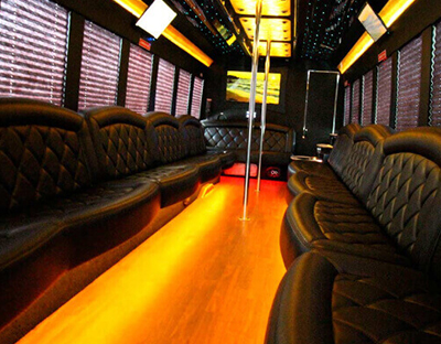 colored lighting on bus